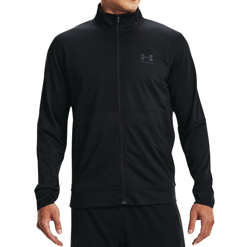 Толстовка чоловіча Under Armour Ua Pique Track Jacket чорна 1366202-001 — фото 1