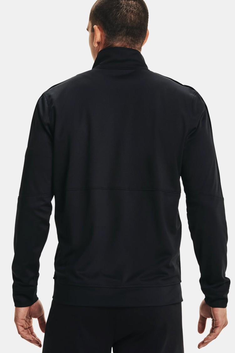 Толстовка чоловіча Under Armour Ua Pique Track Jacket чорна 1366202-001 изображение 3