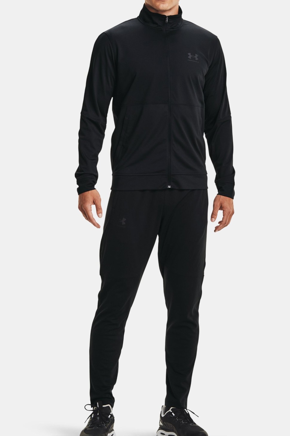 Толстовка чоловіча Under Armour Ua Pique Track Jacket чорна 1366202-001 — фото 4