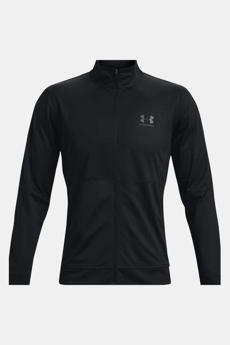 Толстовка чоловіча Under Armour Ua Pique Track Jacket чорна 1366202-001 изображение 5
