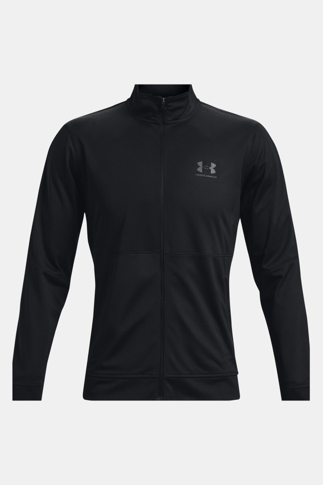 Толстовка чоловіча Under Armour Ua Pique Track Jacket чорна 1366202-001 изображение 5