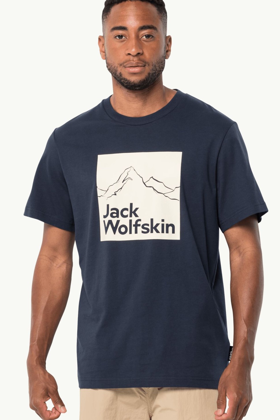 Футболка чоловічі Jack Wolfskin BRAND T M темно-синя 1809021-1010 — фото 2