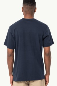 Футболка чоловічі Jack Wolfskin BRAND T M темно-синя 1809021-1010 изображение 3