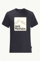 Футболка чоловічі Jack Wolfskin BRAND T M темно-синя 1809021-1010 изображение 4