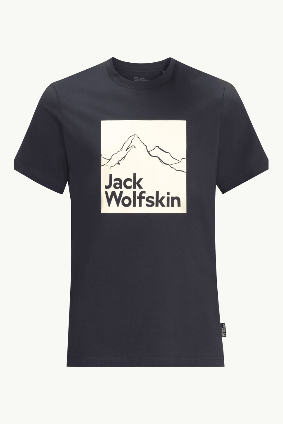 Футболка чоловічі Jack Wolfskin BRAND T M темно-синя 1809021-1010 — фото 4