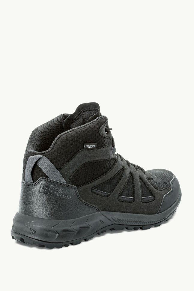 Черевики чоловічі Jack Wolfskin WOODLAND 2 TEXAPORE MID M чорні 4051261-6000 изображение 4