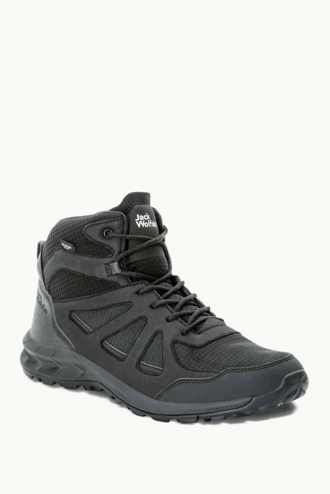 Черевики чоловічі Jack Wolfskin WOODLAND 2 TEXAPORE MID M чорні 4051261-6000 изображение 5