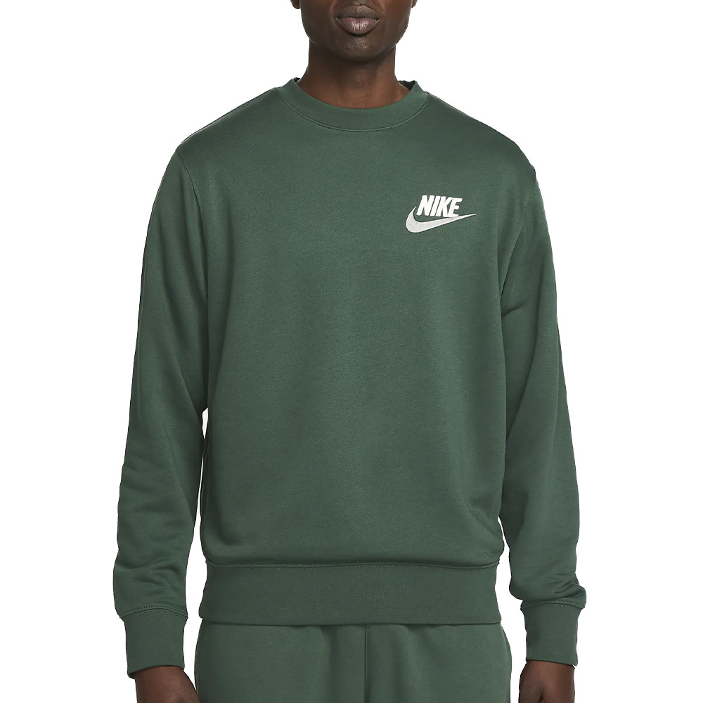 Толстовка мужская Nike M NK CLUB+ FT CREW LBR зеленая FB7684-323 изображение 1