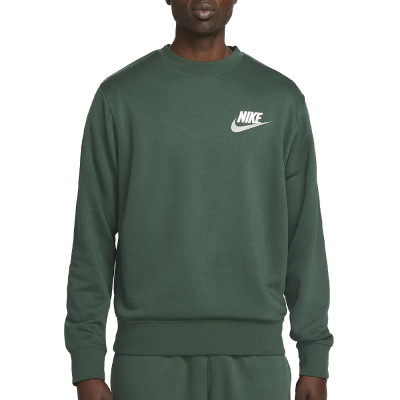Толстовка мужская Nike M NK CLUB+ FT CREW LBR зеленая FB7684-323