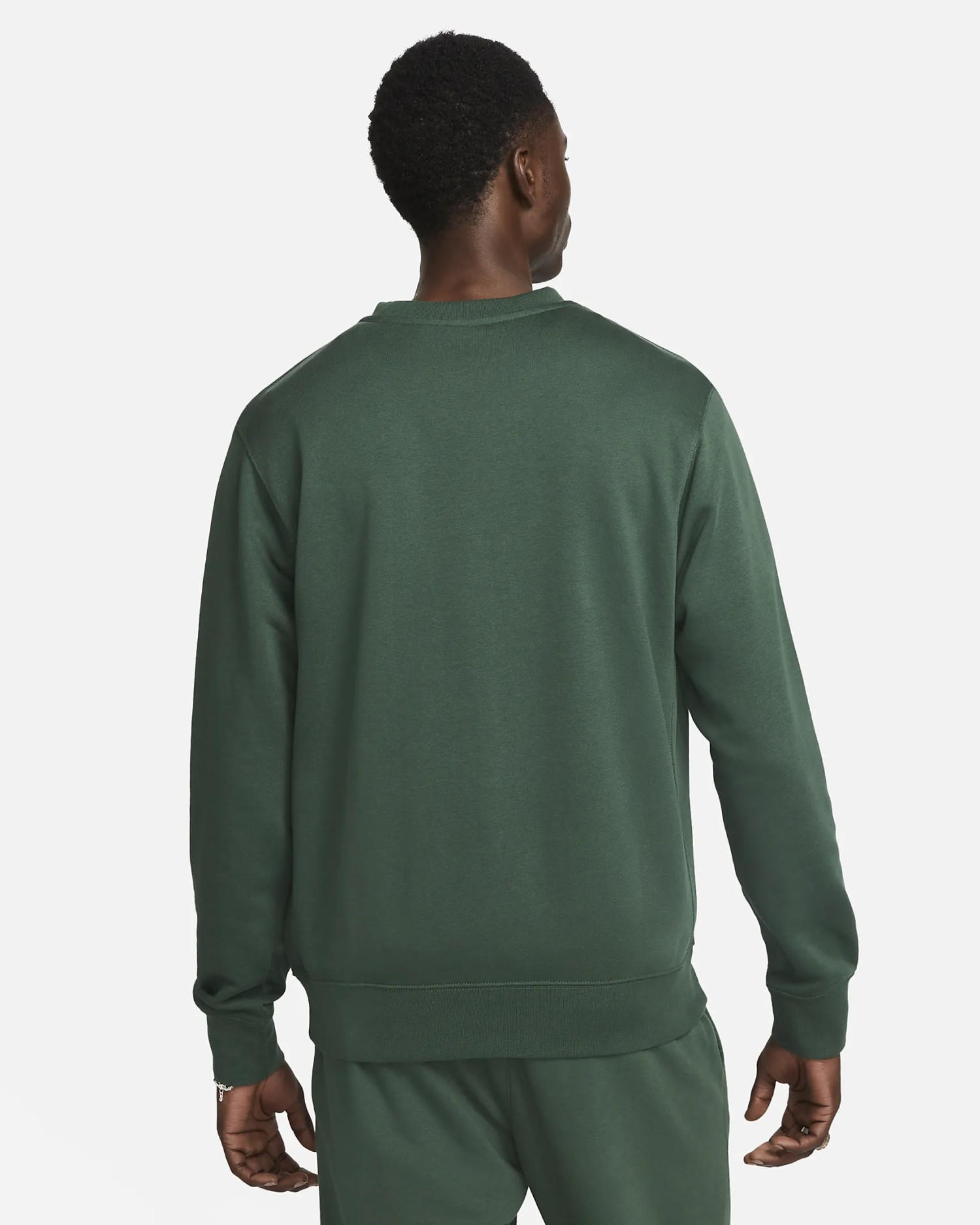 Толстовка мужская Nike M NK CLUB+ FT CREW LBR зеленая FB7684-323 изображение 3