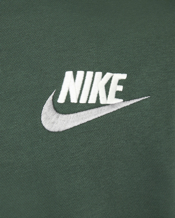 Толстовка мужская Nike M NK CLUB+ FT CREW LBR зеленая FB7684-323 изображение 5