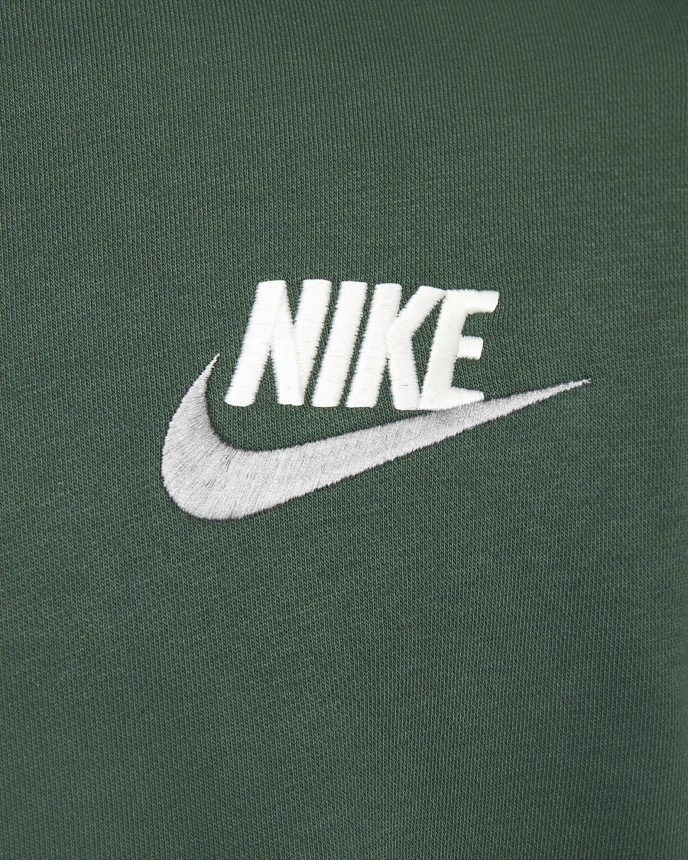 Толстовка чоловіча Nike M NK CLUB+ FT CREW LBR зелена FB7684-323 — фото 5