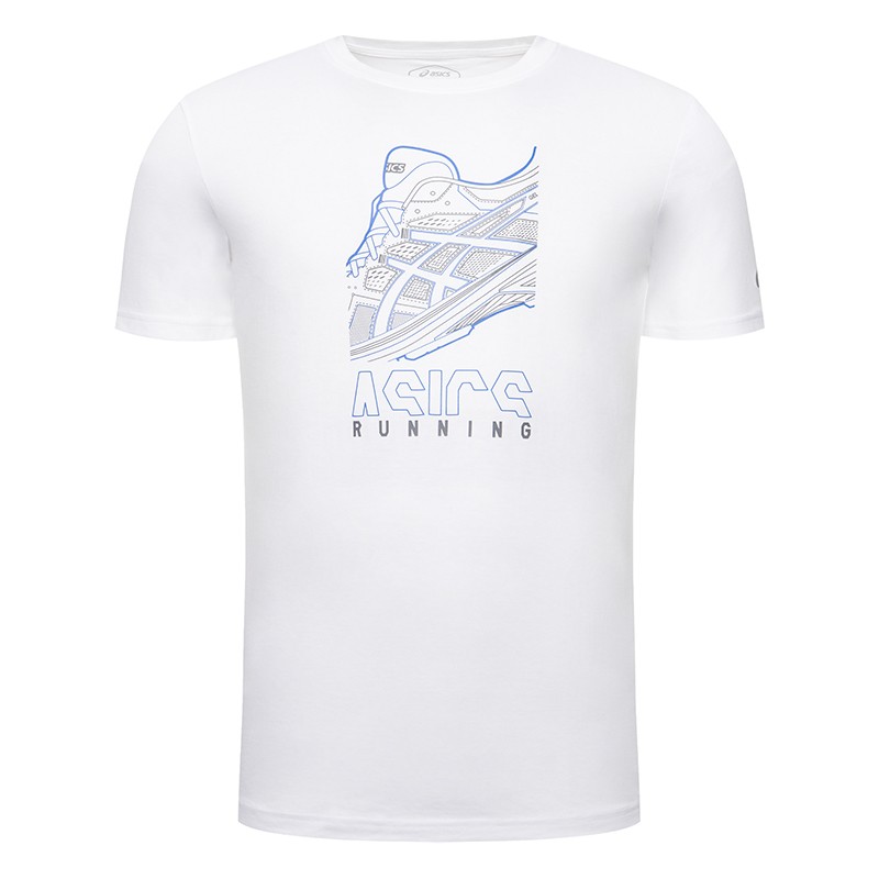Футболка мужская Asics RUNNING GRAPHIC TEE белая 2031B353-100 изображение 1