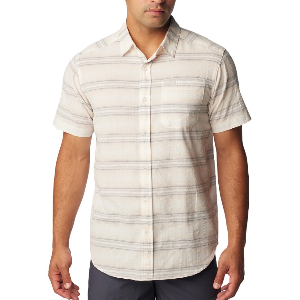 Рубашка мужская Columbia RAPID RIVERS™ NOVELTY SHORT SLEEVE белая 1990801-101 изображение 1