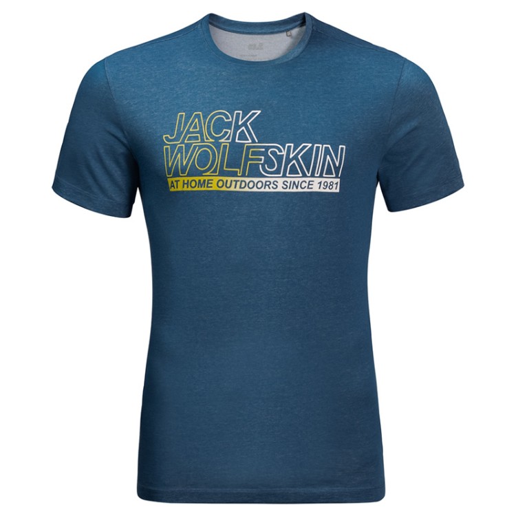 Футболка мужская Jack Wolfskin синяя 1806541-1134 изображение 1