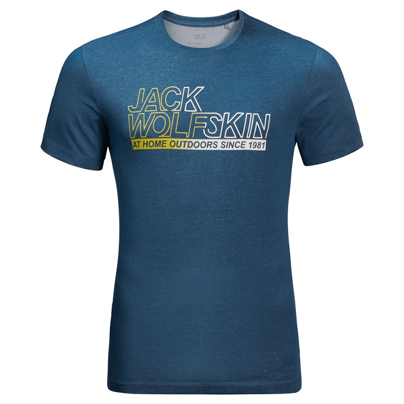 Футболка мужская Jack Wolfskin синяя 1806541-1134 изображение 1