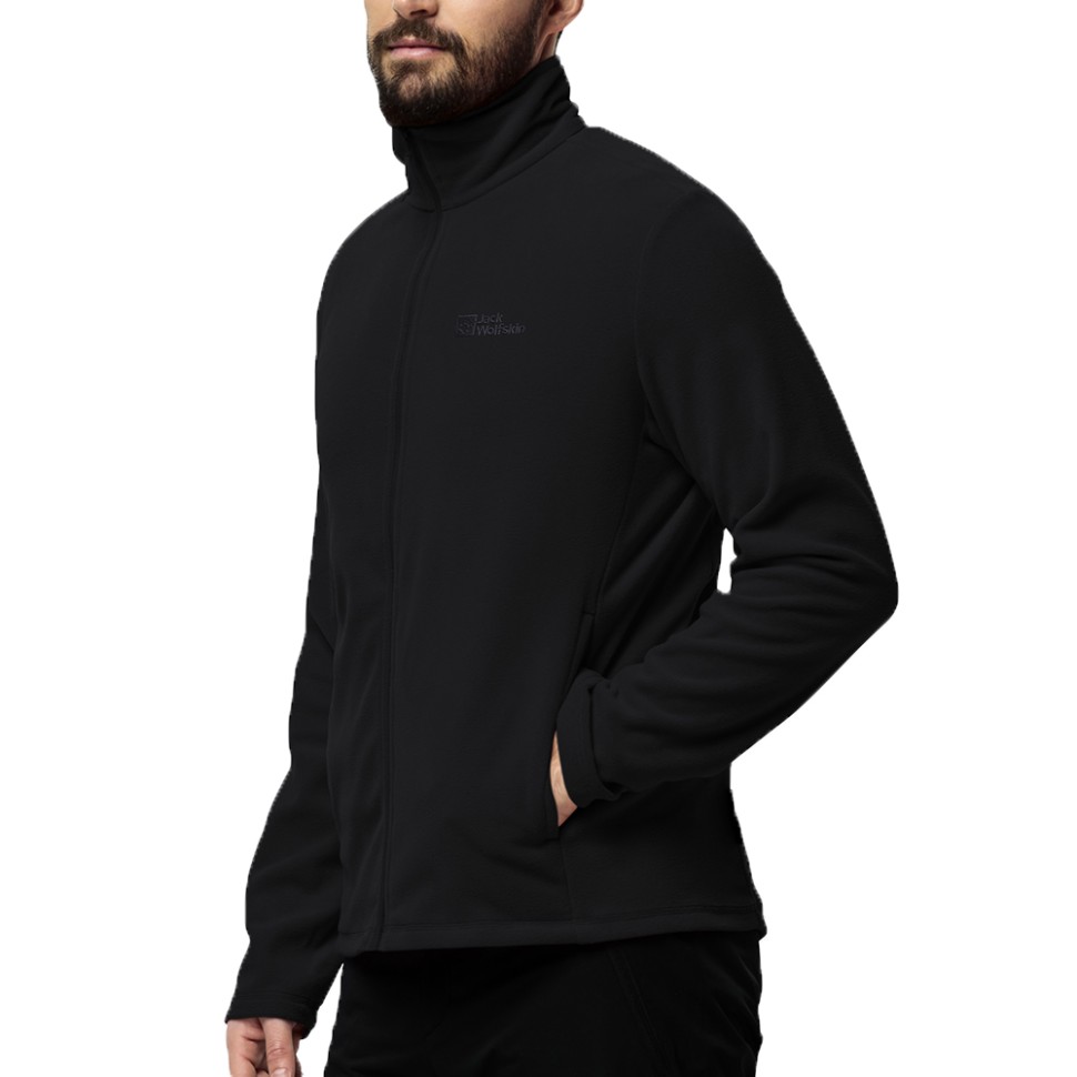 Толстовка чоловіча Jack Wolfskin TAUNUS FZ M чорна 1711451-6000 — фото 1