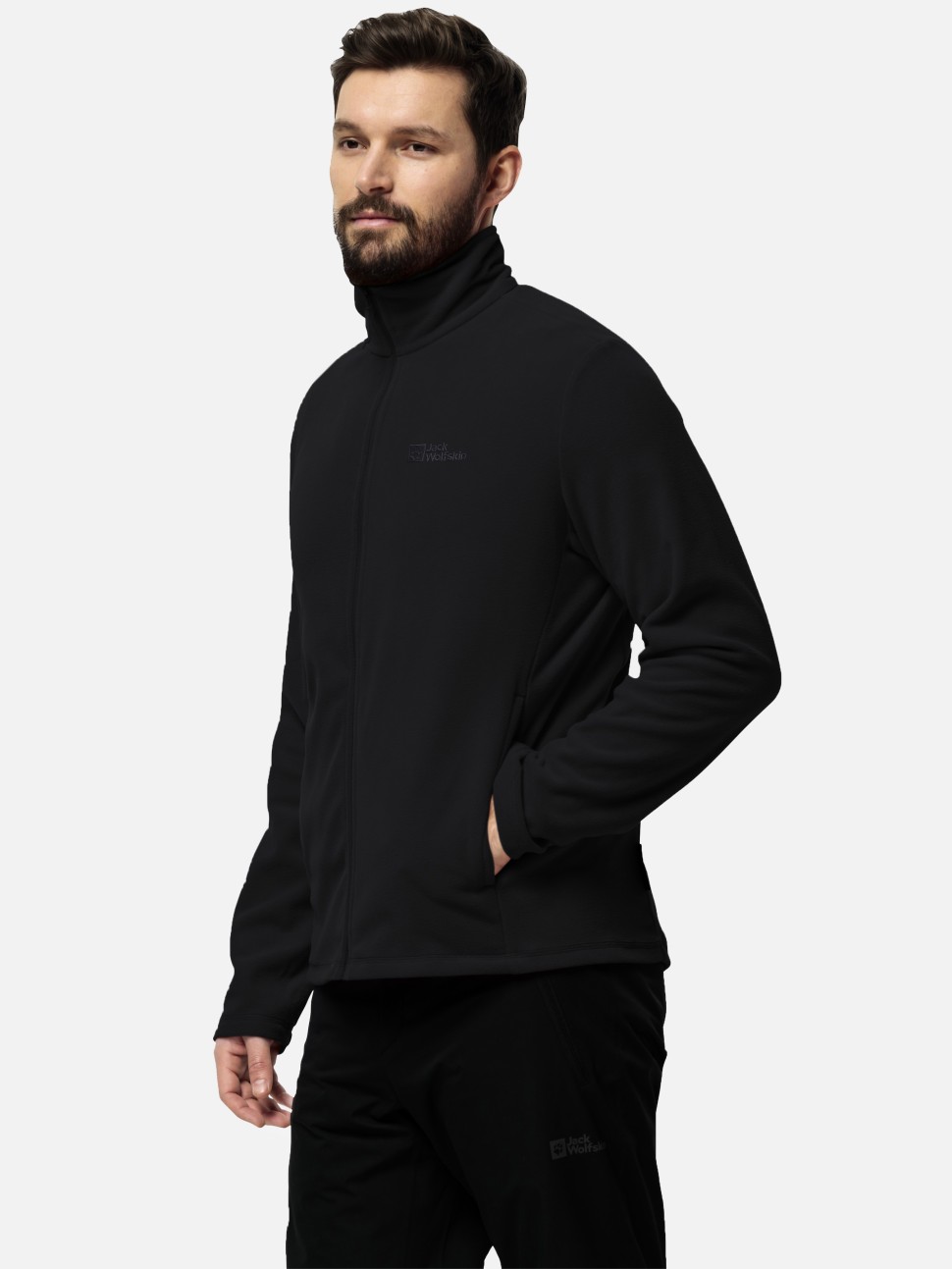 Толстовка чоловіча Jack Wolfskin TAUNUS FZ M чорна 1711451-6000 — фото 2