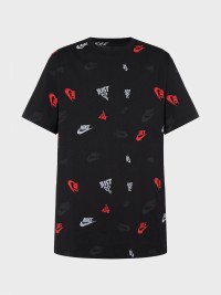 Футболка мужская Nike M NSW TEE 12MO AOP SP25 черная HJ0561-010 изображение 2