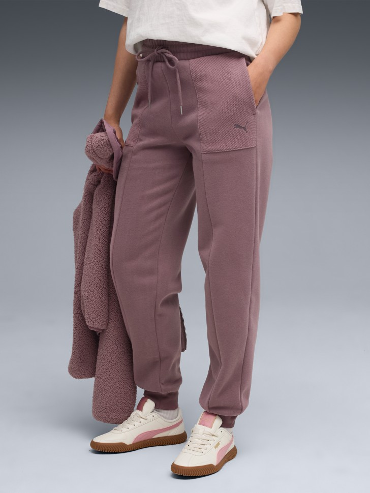 Штани жіночі Puma HER High-Waist Sweatpants фіолетові 63301288 изображение 3