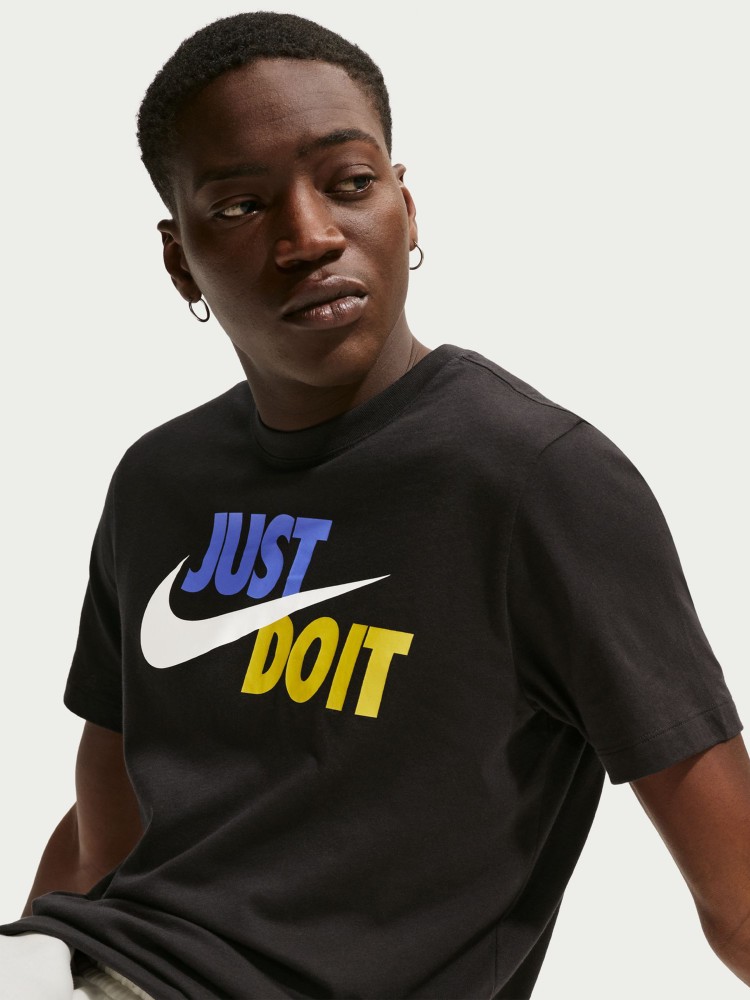 Футболка чоловіча Nike M NSW TEE JUST DO IT SWOOSH чорна AR5006-014 изображение 6