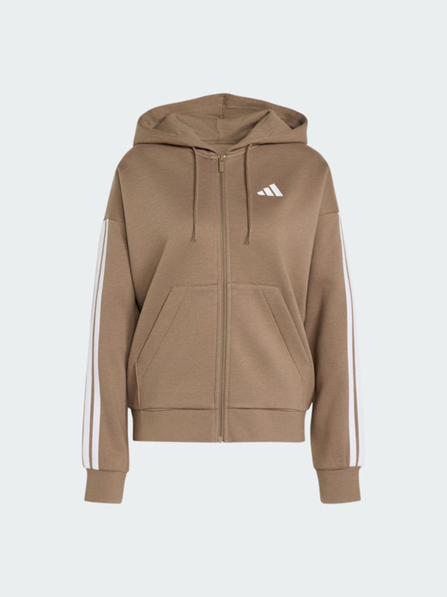 Толстовка жіноча Adidas W 3S FL FZ HD мокко KF6273 изображение 7