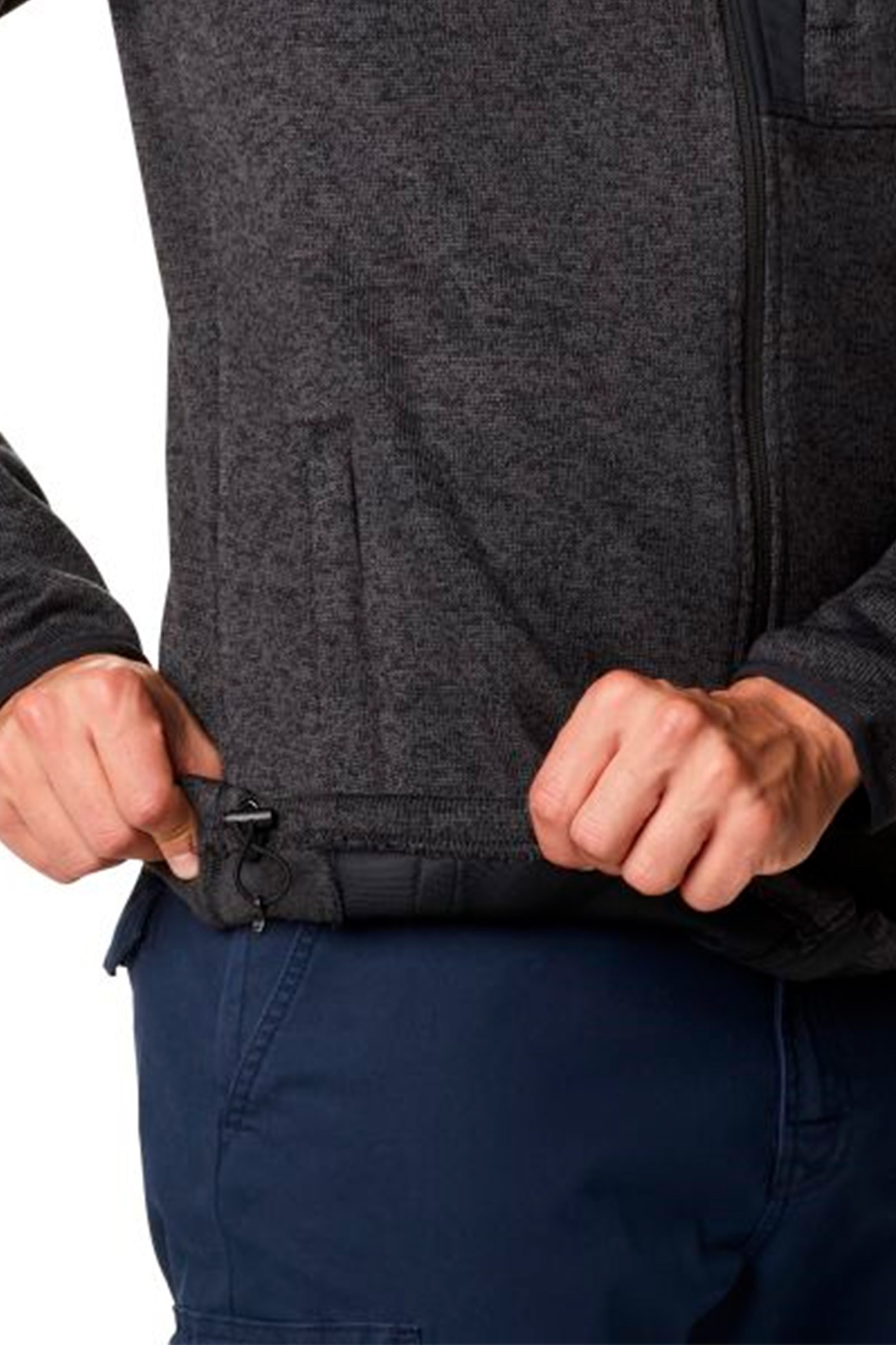 Толстовка чоловіча Columbia SWEATER WEATHER™ FULL ZIP чорний 1954101-010 изображение 3