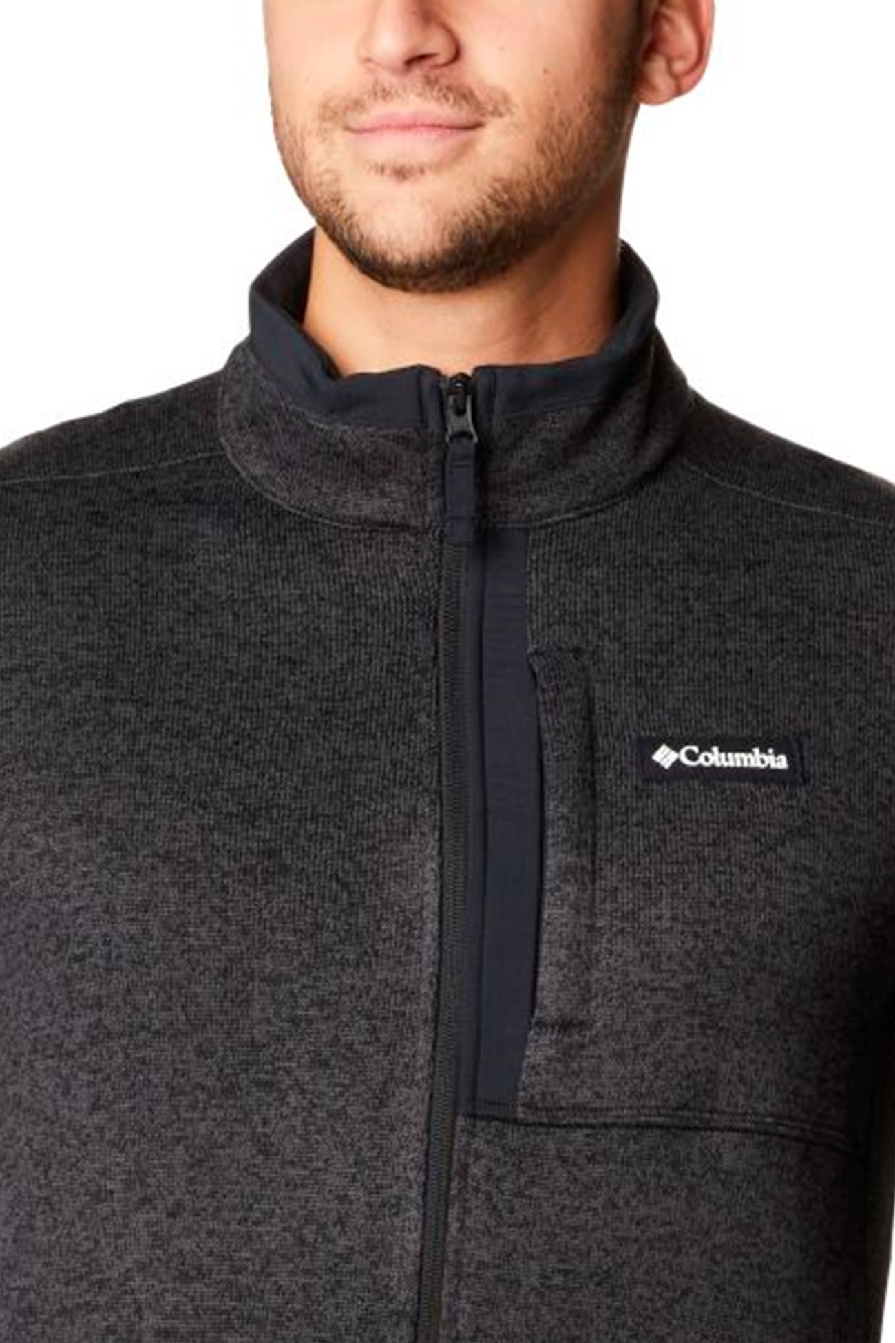 Толстовка чоловіча Columbia SWEATER WEATHER™ FULL ZIP чорний 1954101-010 изображение 4
