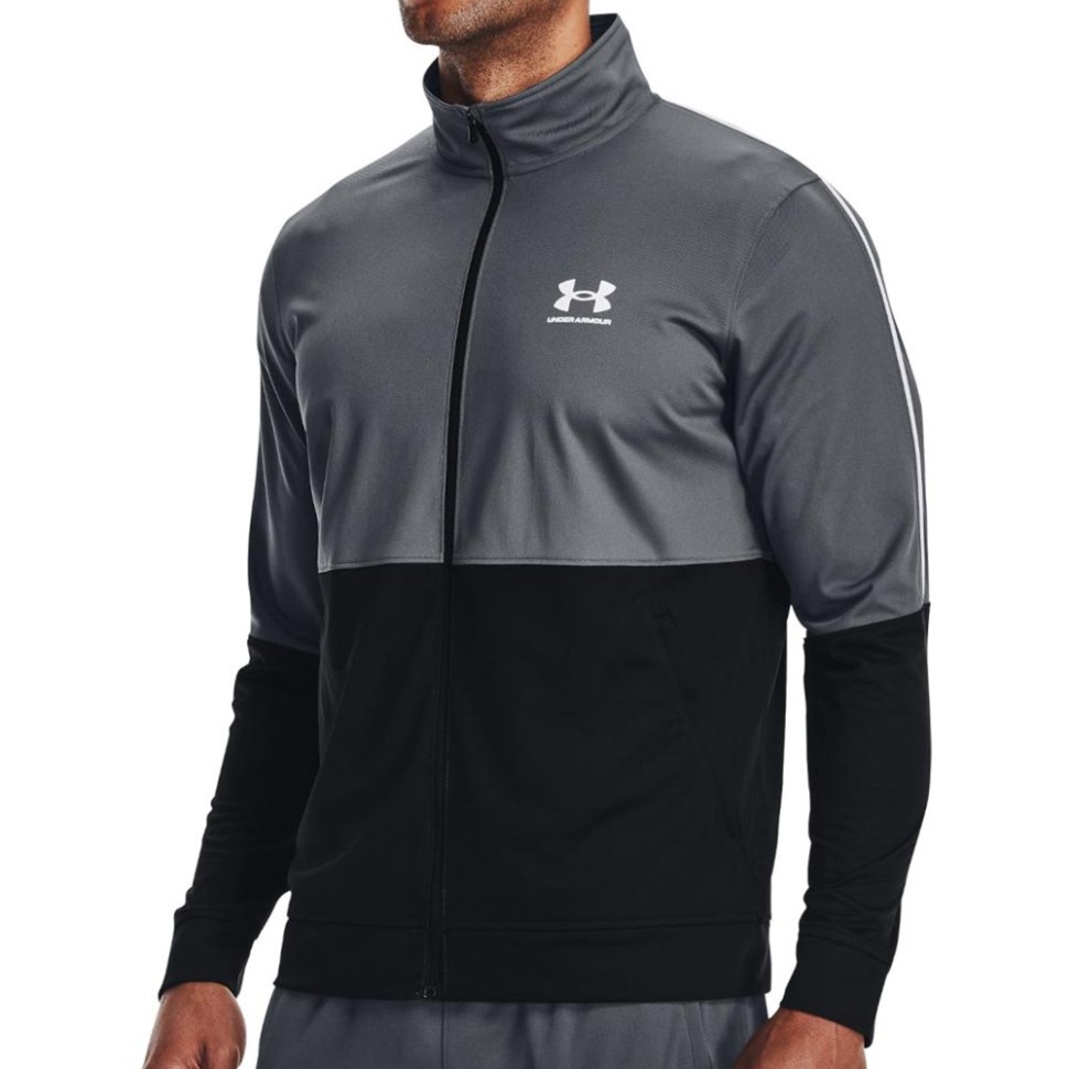 Толстовка мужская Under Armour Ua Pique Track Jacket серая 1366202-012 — Sport City Толстовка мужская Under Armour Ua Pique Track Jacket серая 1366202-012