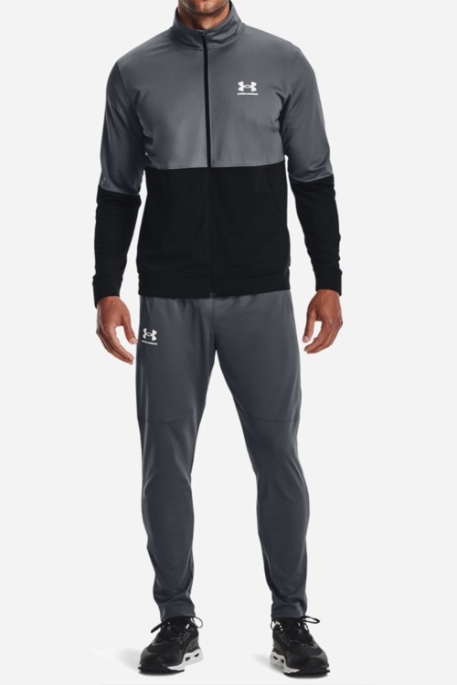 Толстовка мужская Under Armour Ua Pique Track Jacket серая 1366202-012 изображение 4