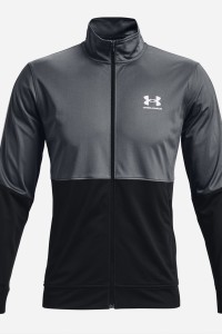Толстовка мужская Under Armour Ua Pique Track Jacket серая 1366202-012 изображение 6