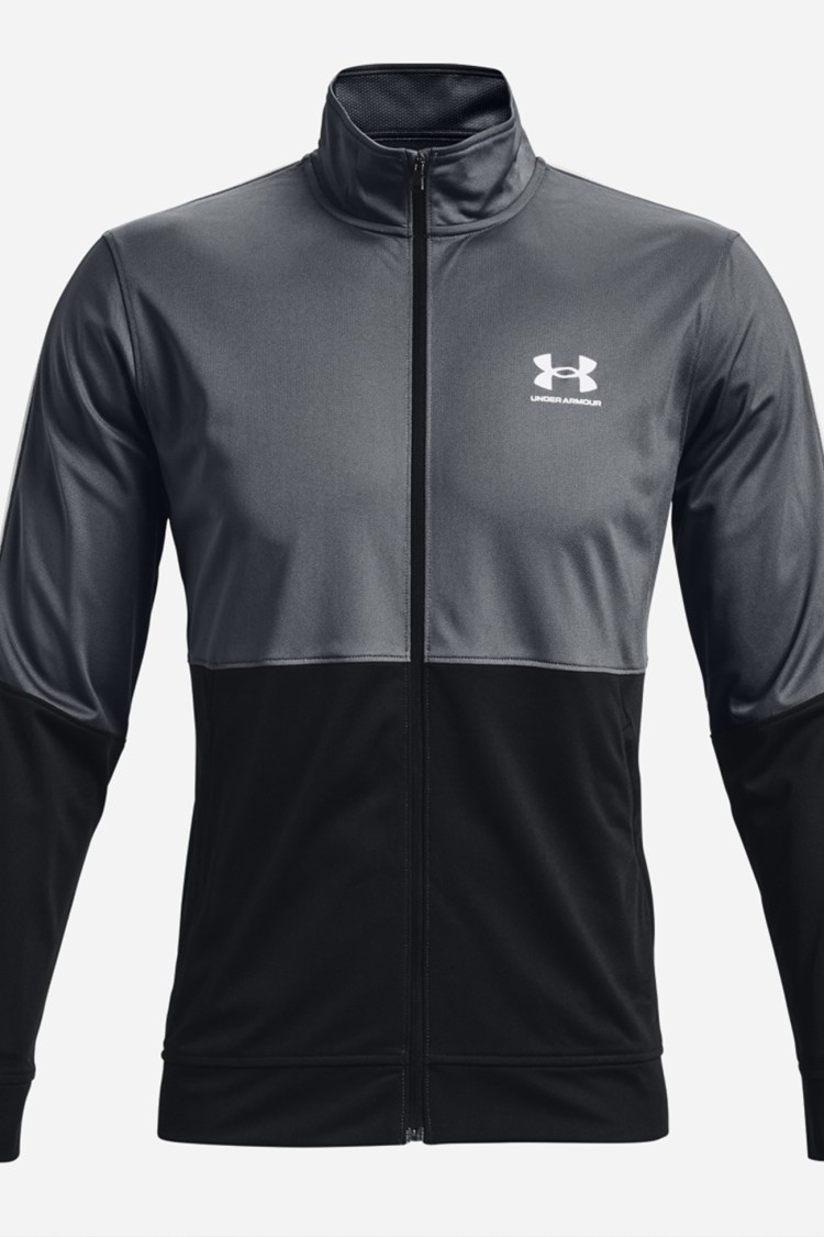 Толстовка мужская Under Armour Ua Pique Track Jacket серая 1366202-012 изображение 6