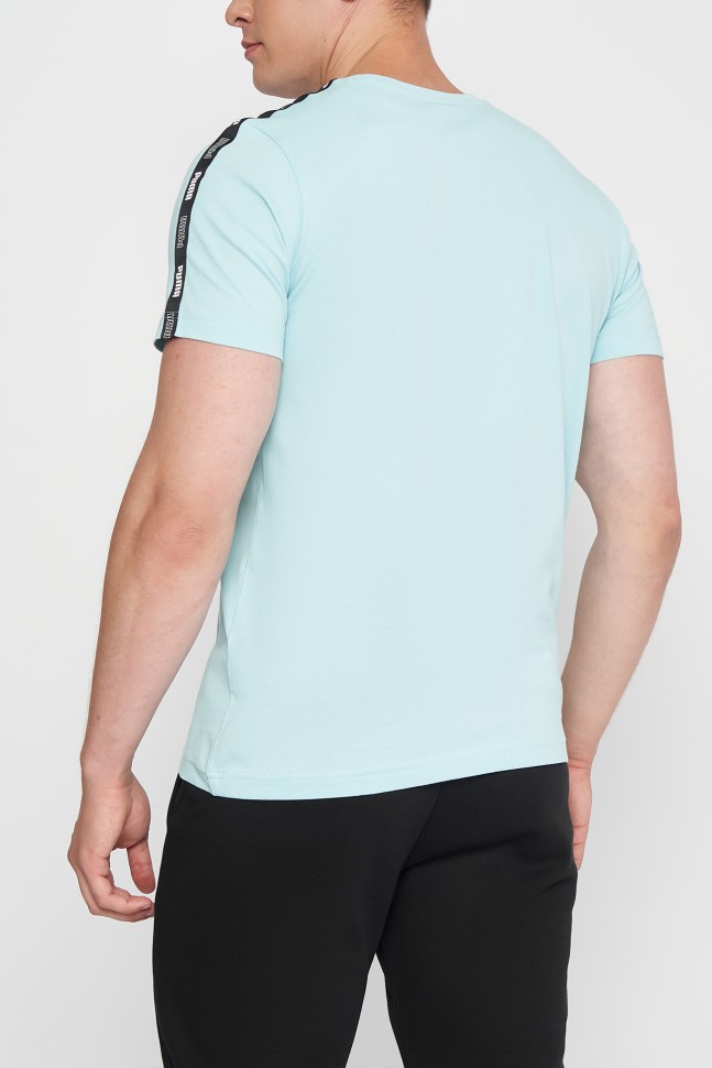 Футболка чоловіча Puma Tape Tee M блакитна 67132018  изображение 3