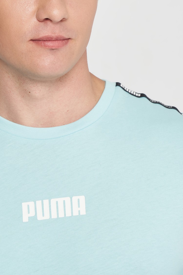 Футболка чоловіча Puma Tape Tee M блакитна 67132018  изображение 4