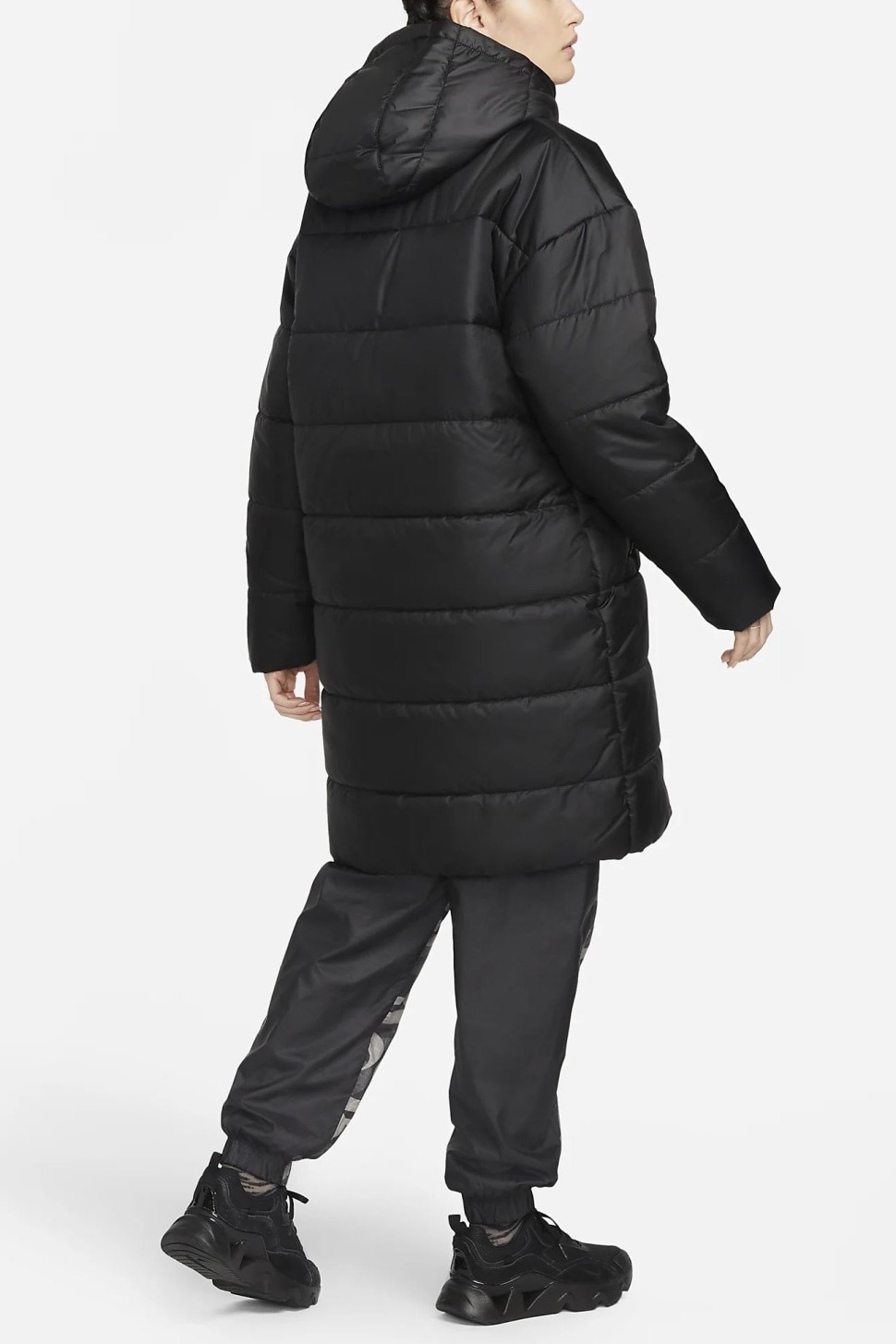 Жіноча куртка Nike W Nsw Syn Tf Rpl Hd Parka чорна DX1798-010 — фото 4