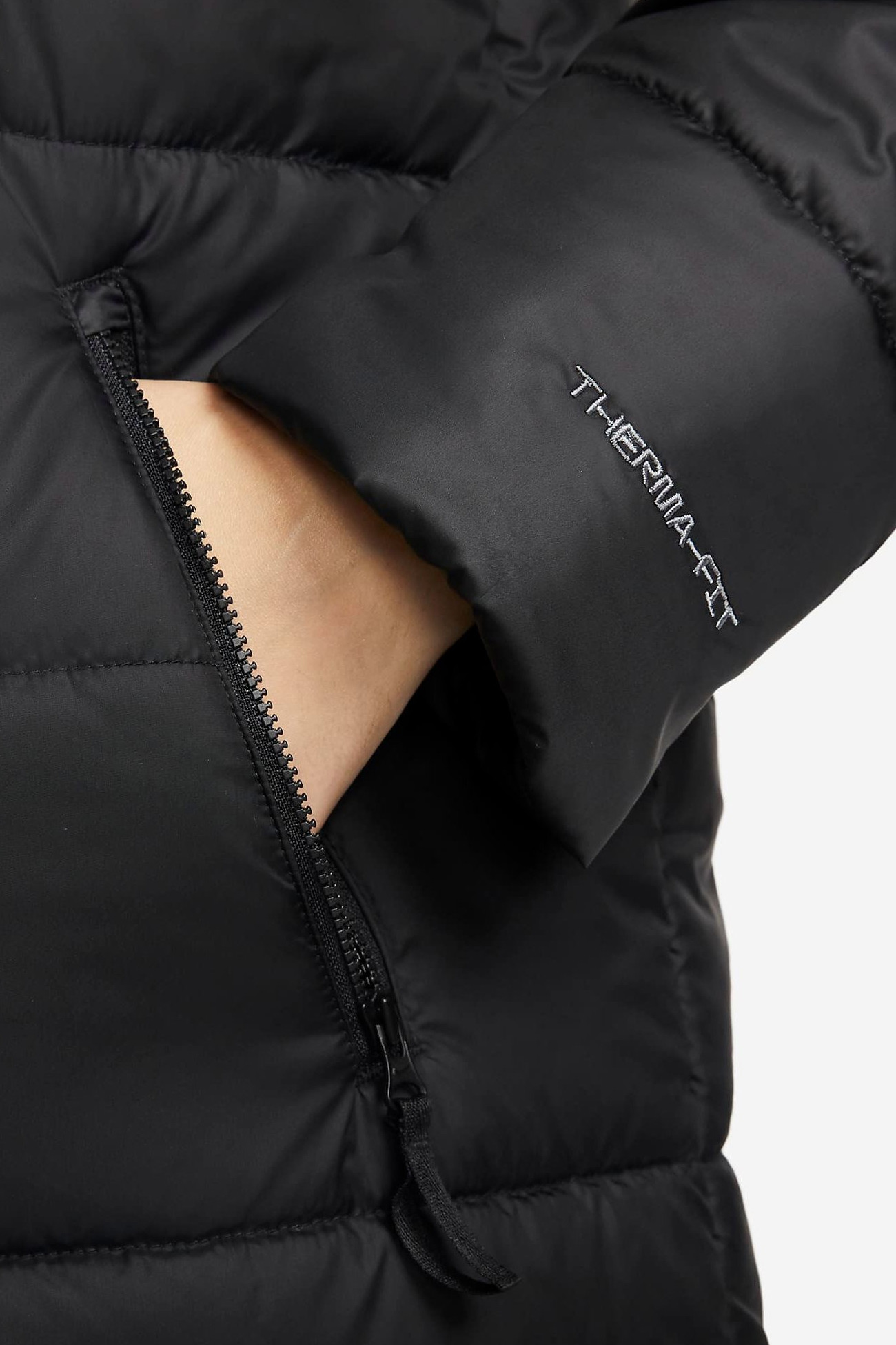 Куртка женская Nike W Nsw Syn Tf Rpl Hd Parka черная DX1798-010 изображение 6