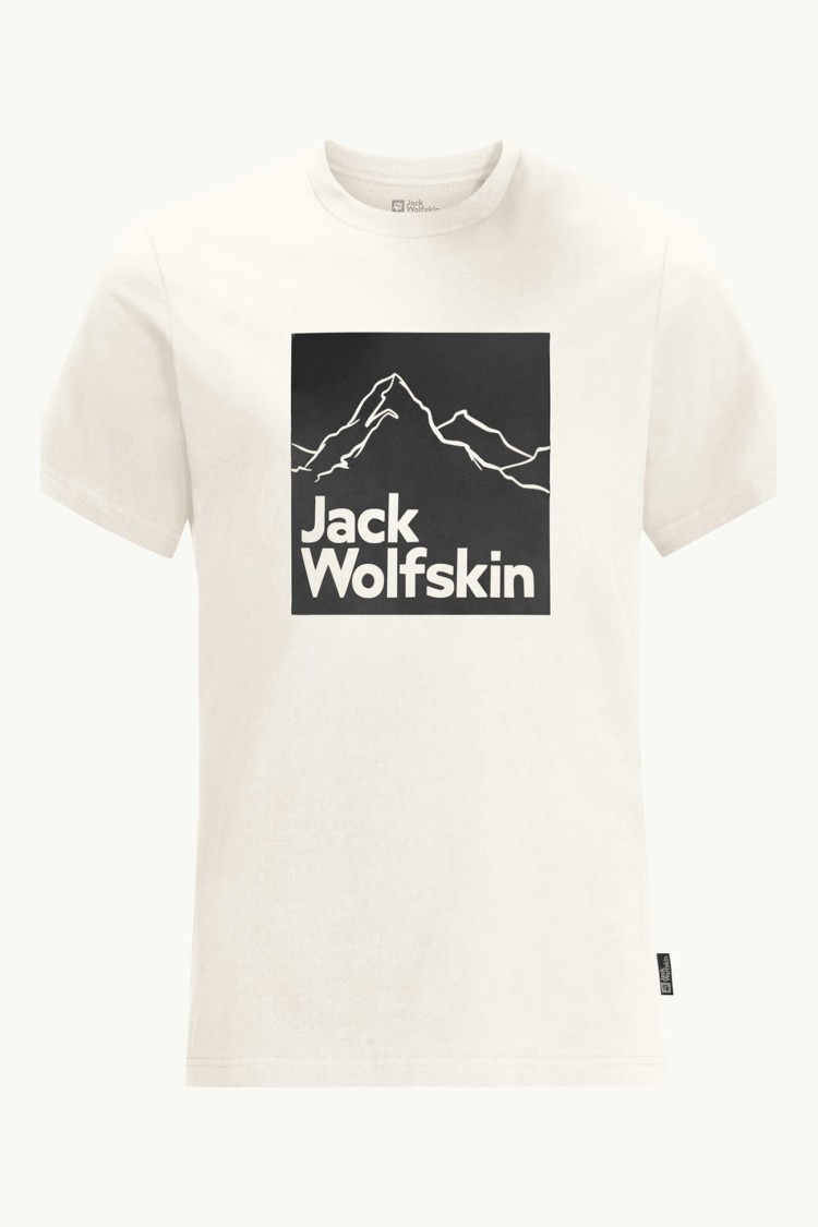 Футболка чоловічі Jack Wolfskin BRAND T M бежева 1809021-5152 изображение 4