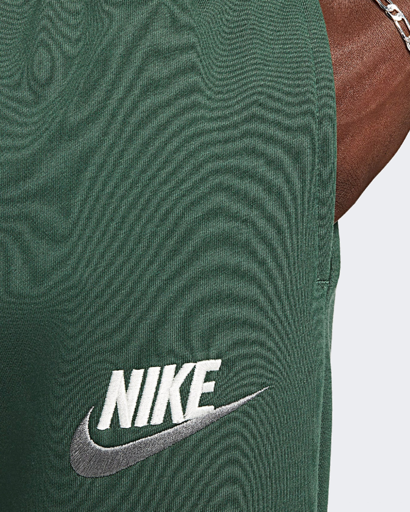 Штани чоловічі Nike M NK CLUB+ FT CF PANT LBR зелені FB7687-323 изображение 7