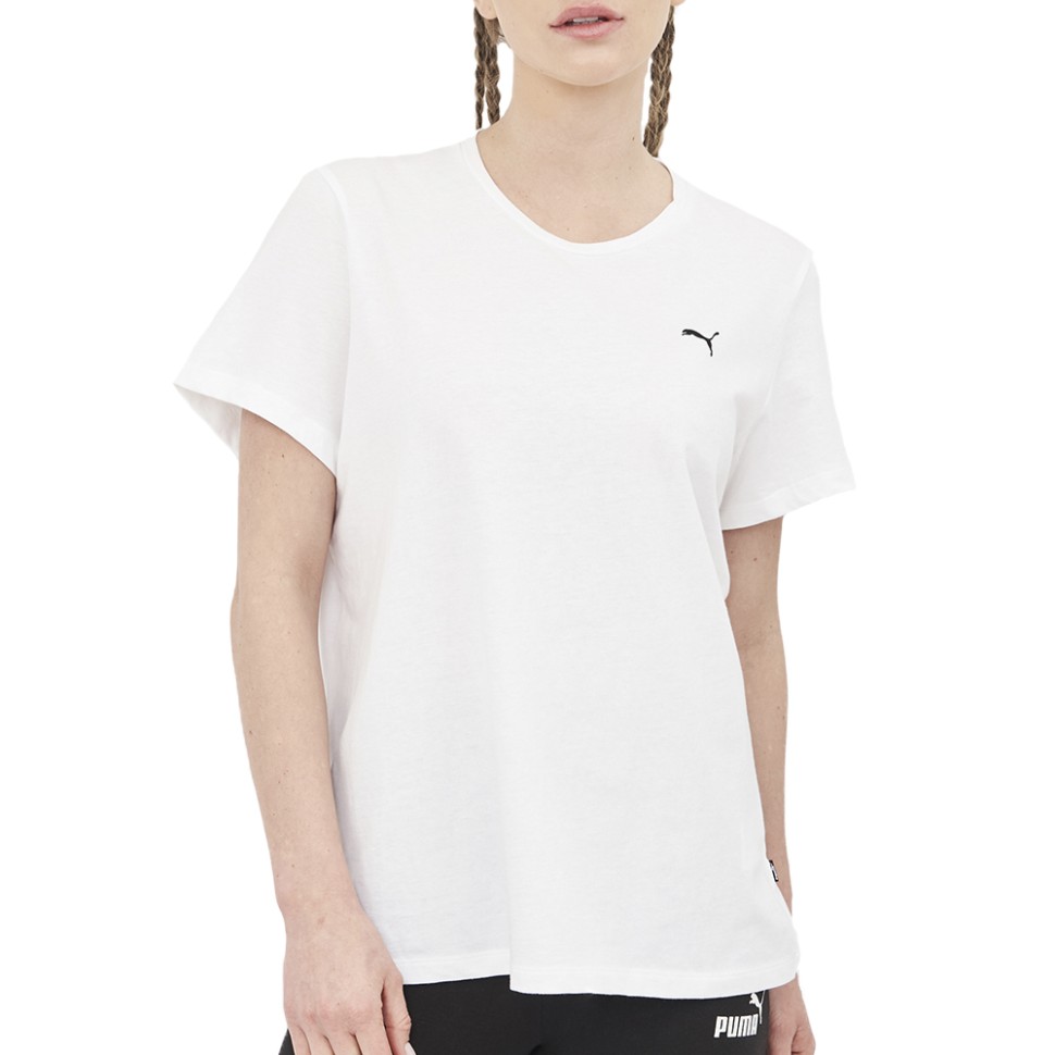 Футболка женская Puma ESS Small Logo Tee белая 58677652 изображение 1