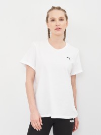 Футболка женская Puma ESS Small Logo Tee белая 58677652 изображение 2