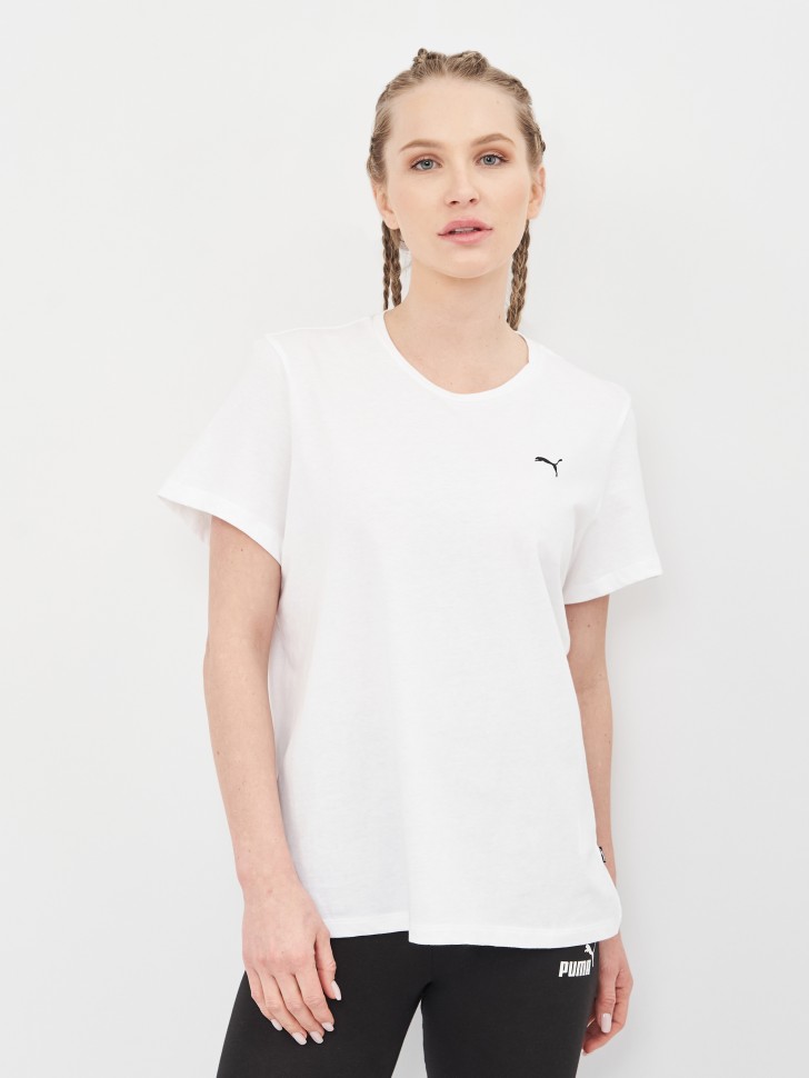 Футболка женская Puma ESS Small Logo Tee белая 58677652 изображение 2