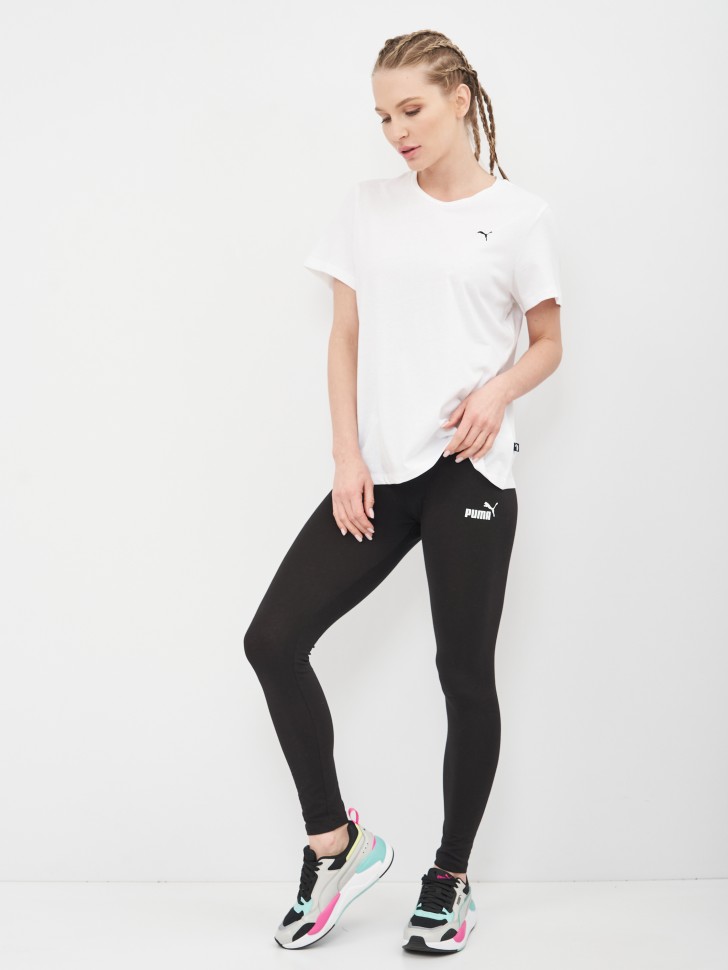Футболка женская Puma ESS Small Logo Tee белая 58677652 изображение 5