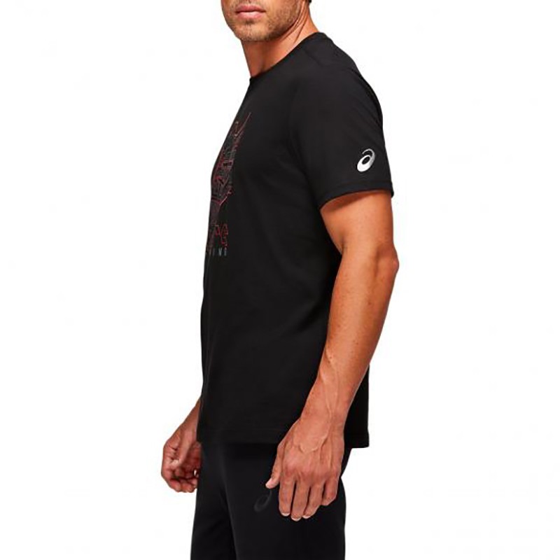 Футболка мужская Asics RUNNING GRAPHIC TEE черная 2031B353-001 — фото 3