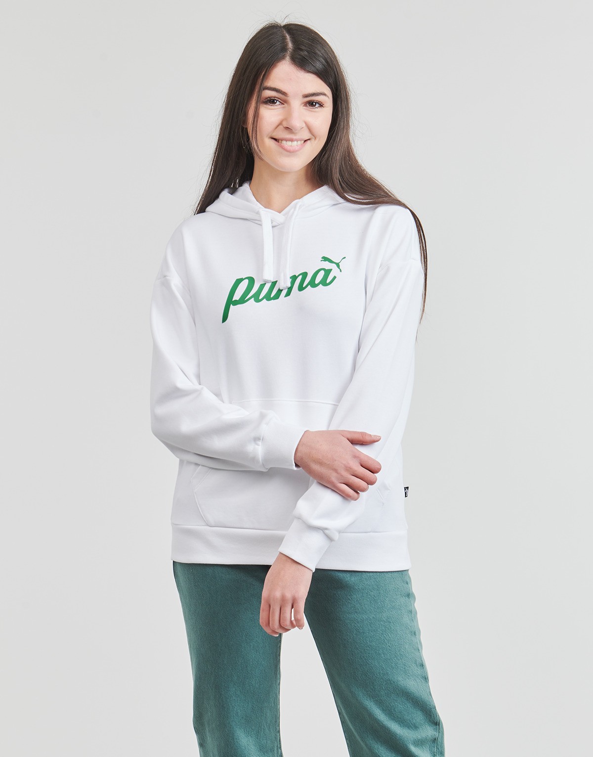 Толстовка женская Puma ESS+ BLOSSOM Script Hoodie TR белая 67934802 изображение 2