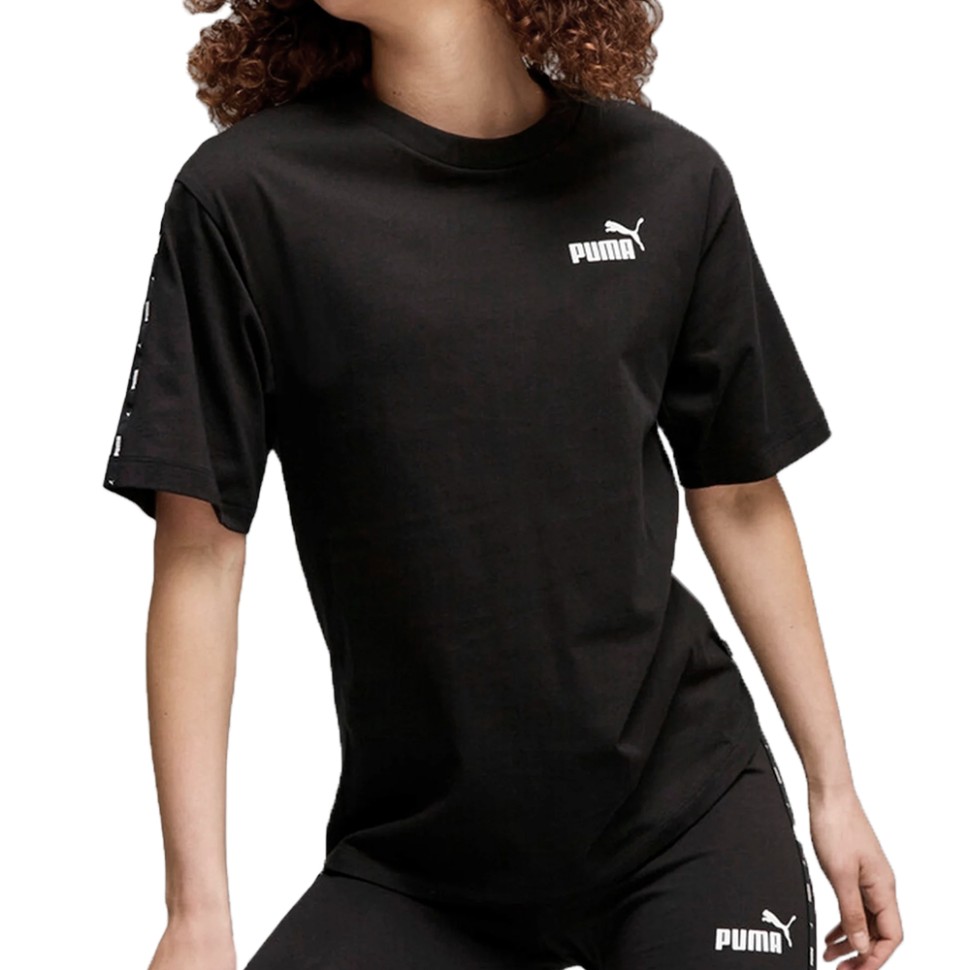 Футболка жіноча Puma ESS TAPE Tee чорна 67599401 — фото 1