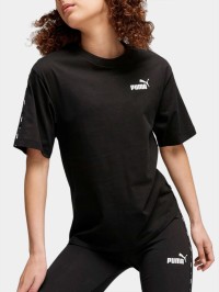 Футболка женская Puma ESS TAPE Tee черная 67599401 изображение 2