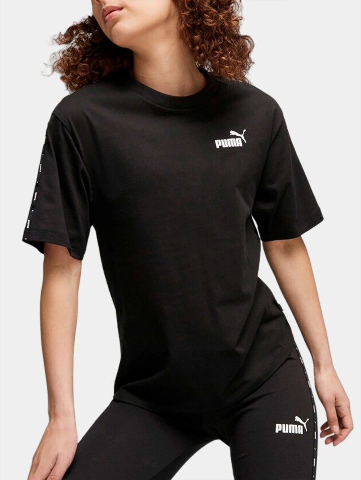 Футболка женская Puma ESS TAPE Tee черная 67599401 изображение 2
