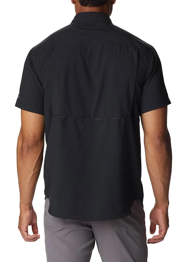 Рубашка мужская Columbia SILVER RIDGE™ UTILITY LITE SHORT SLEEVE черная 2030721-010 изображение 3