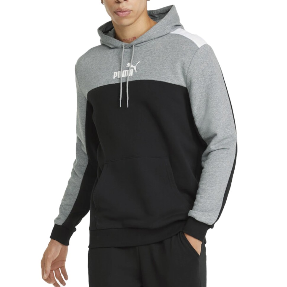 Толстовка мужская Puma ESS+ Block Hoodie черная 84742801 изображение 1