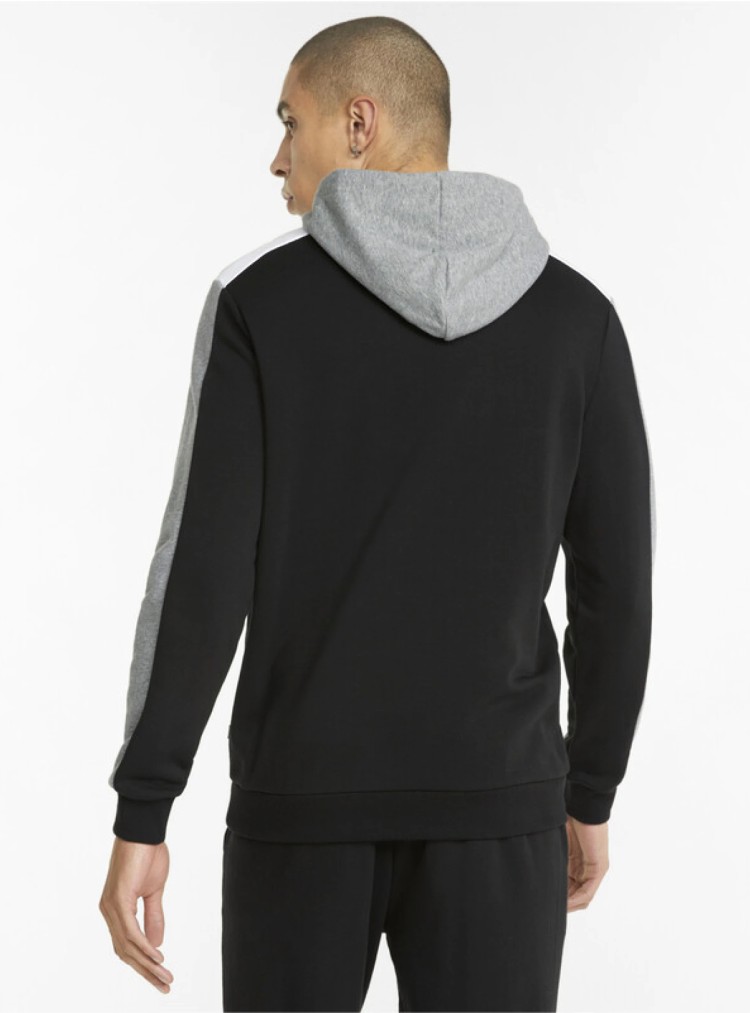Толстовка мужская Puma ESS+ Block Hoodie черная 84742801 изображение 3